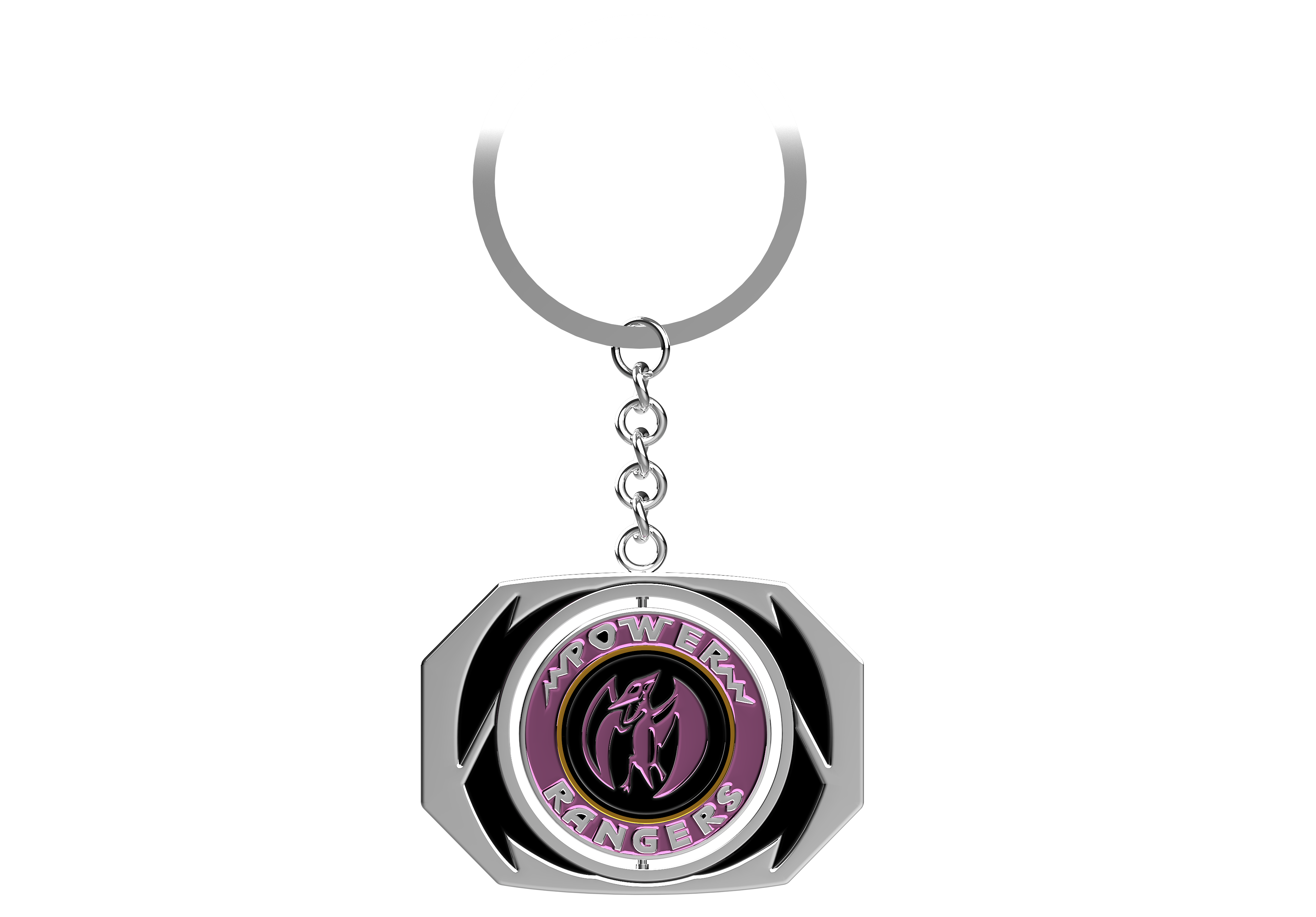 LLAVERO - POWER RANGER ROSA SPINNER