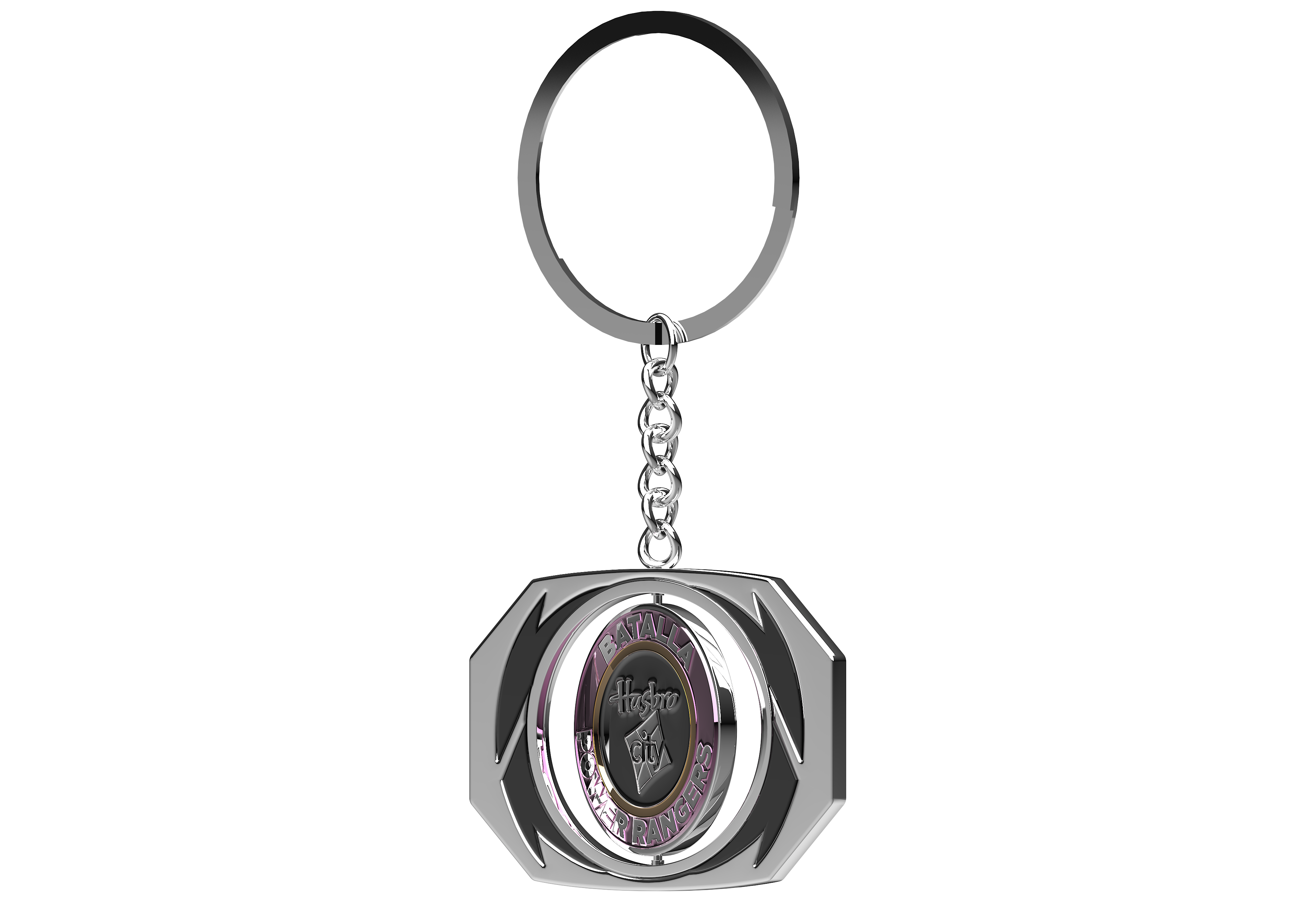 LLAVERO - POWER RANGER ROSA SPINNER