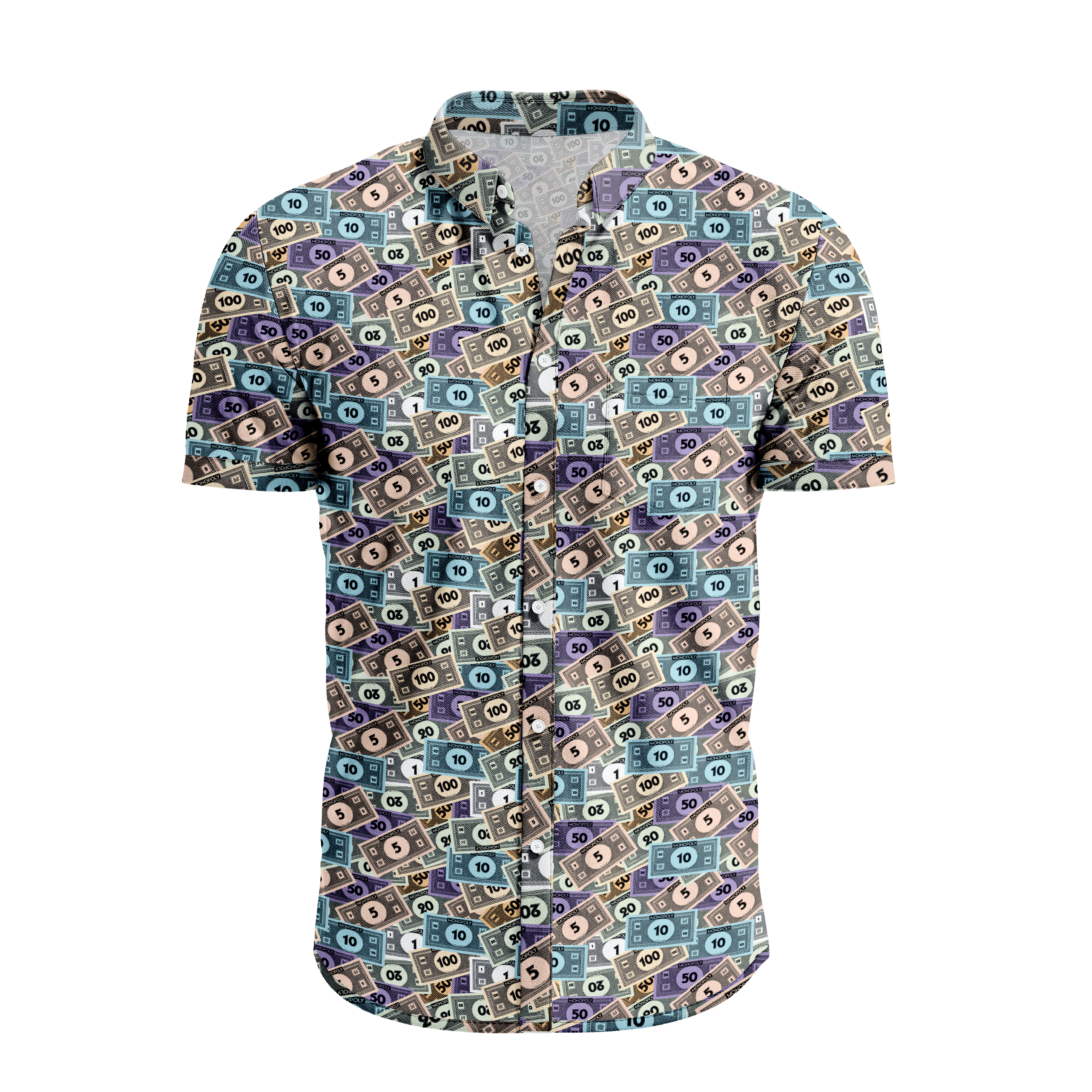 CAMISA HAWAIANA - MONOPOLY BILLS