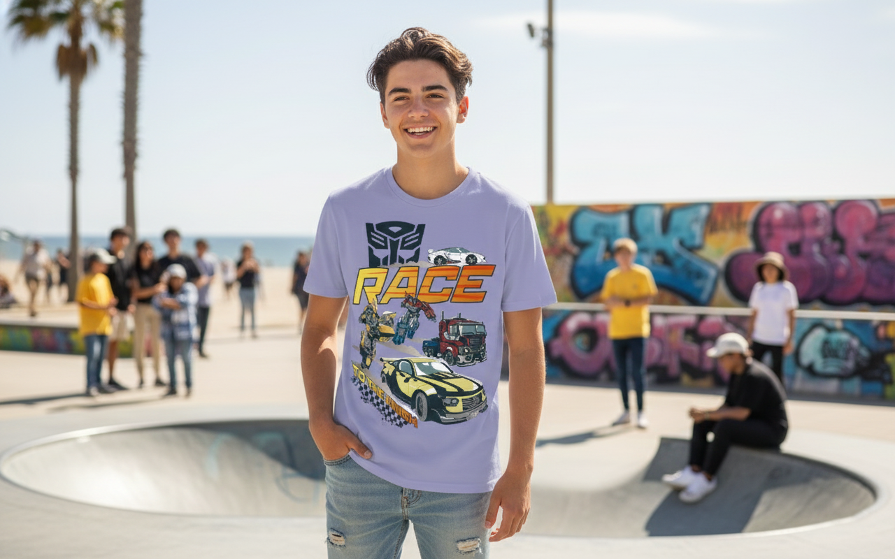 PLAYERA - TRANSFORMERS PINK RACE