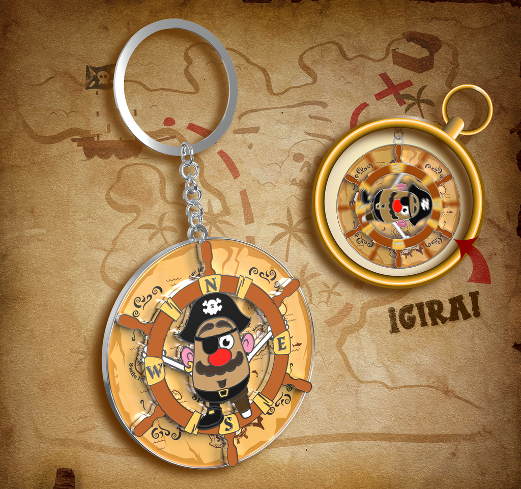 LLAVERO - POTATO HEAD CAPITÁN PIRATA