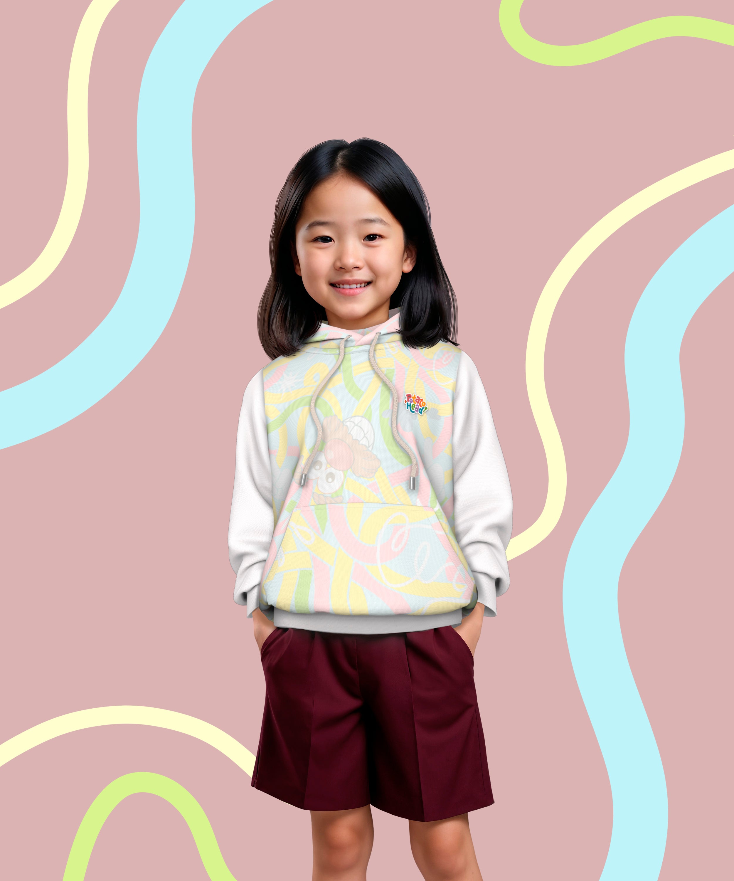 HOODIE - POTATO HEAD PASTEL PIECES